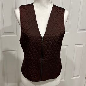 Sands Studio New York Brown and Black Quilted Vest Size Small